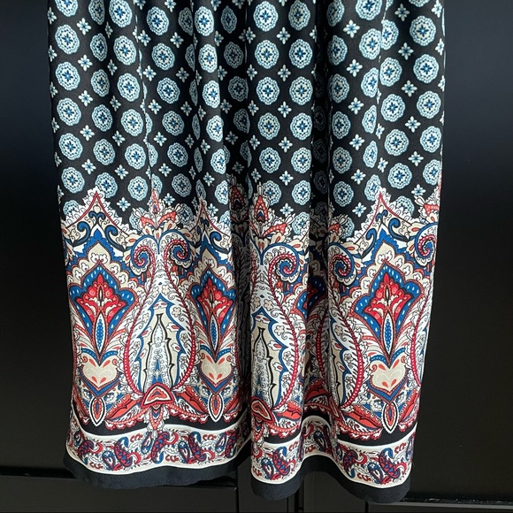 EUC Paisley Navy Blue Dress - Picture 2 of 9